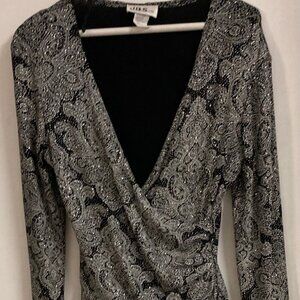HBS LTD evening sparkling stretchy top sZ m